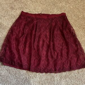 Forever 21 Red Mini A-Line Skirt